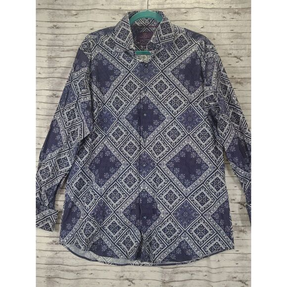 Hawes & Curtis Men Piccadilly Slim Fit‎ Shirt Men's XL - Picture 1 of 6